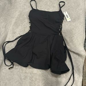 NWT Gorgeous Ann Cole Black Bathing Suit/Dress Size 4